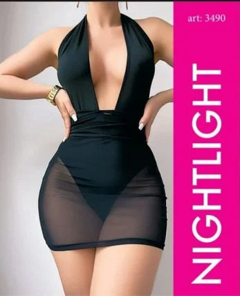 Siyah Gecelik Elbise