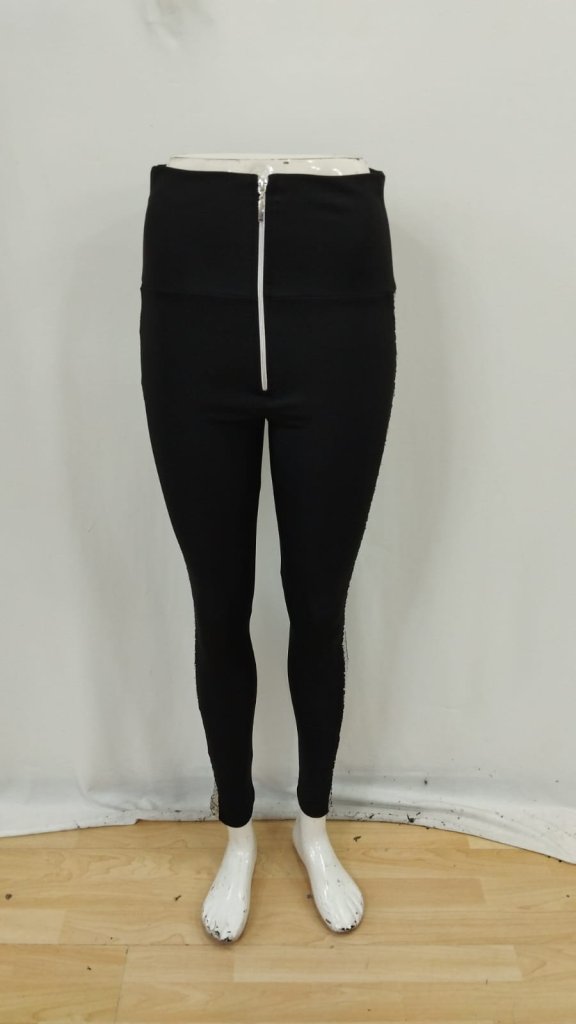 Siyah Payetli Işıltılı Tayt