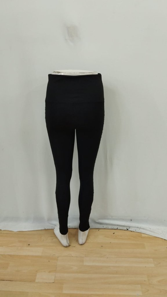 Siyah Payetli Işıltılı Tayt