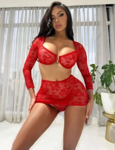 Erotik Etekli Sütyen Takım